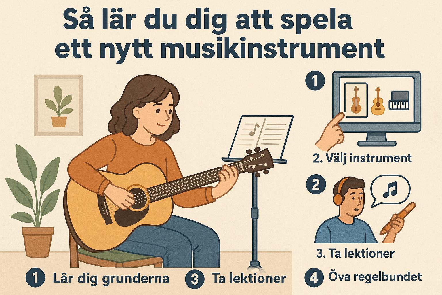 Så lär du dig att spela ett nytt musikinstrument