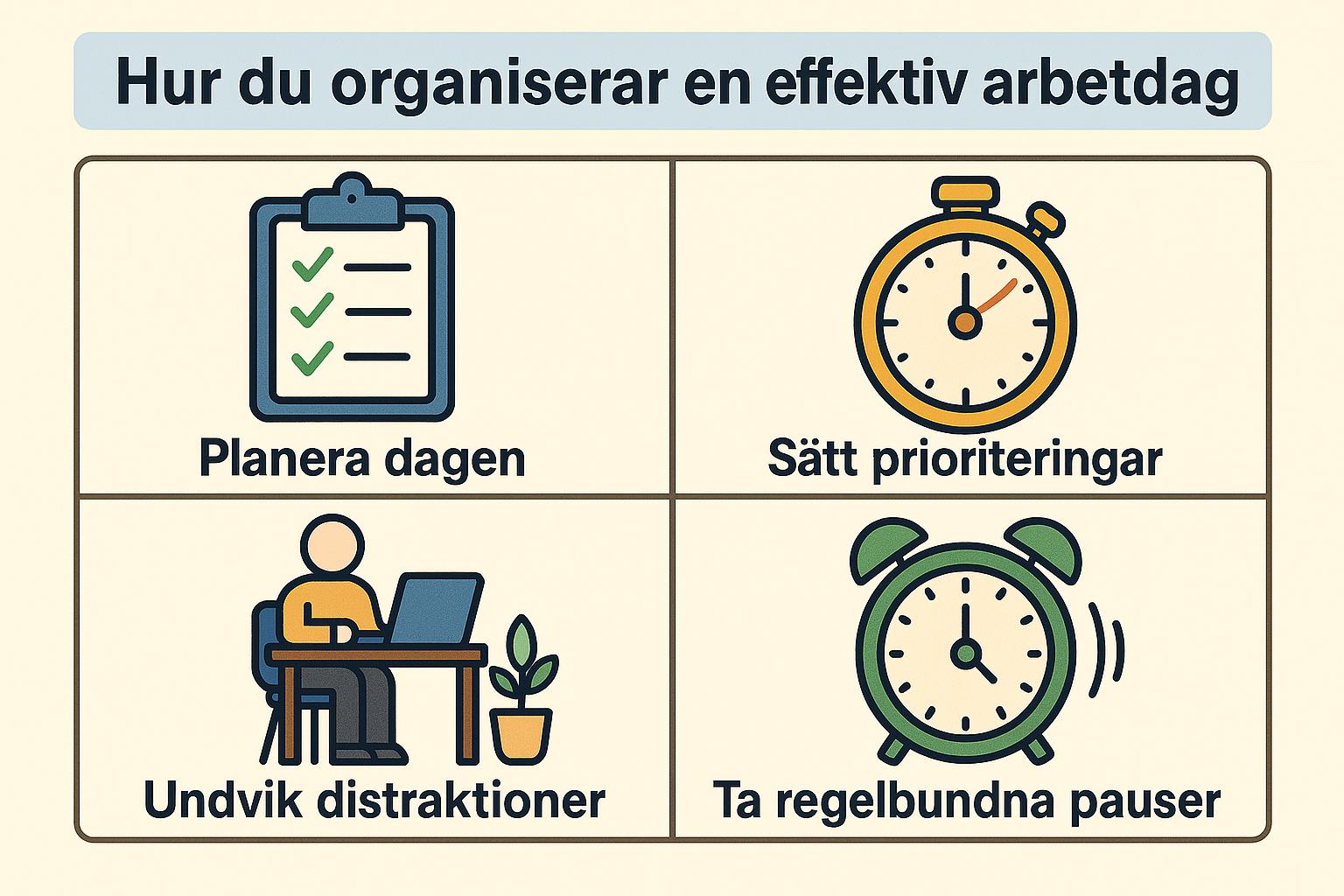 Hur du organiserar en effektiv arbetsdag