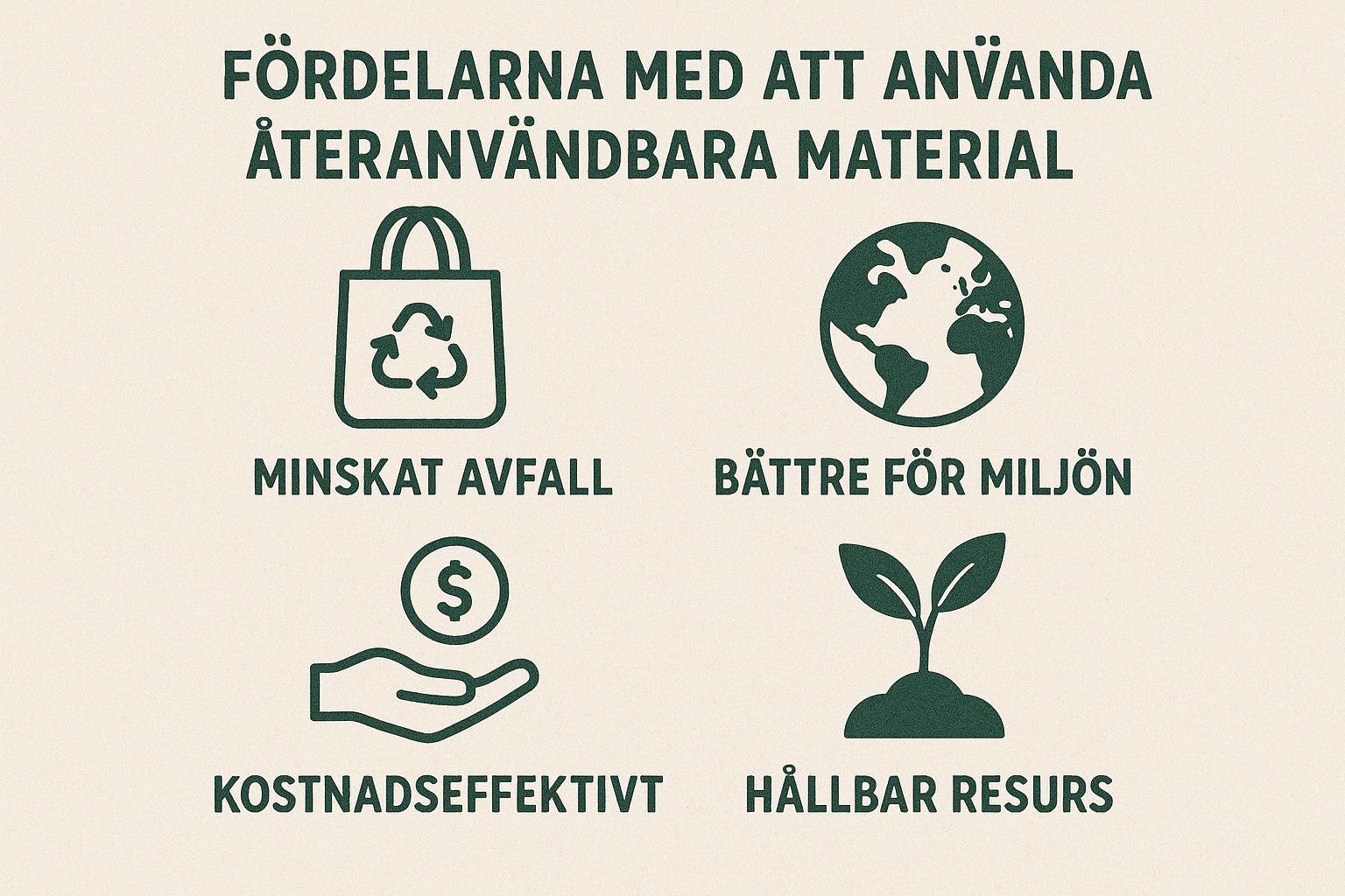 Fördelarna med att använda återanvändbara material