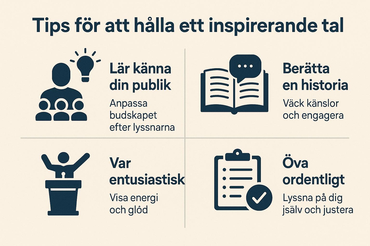 Tips för att hålla ett inspirerande tal
