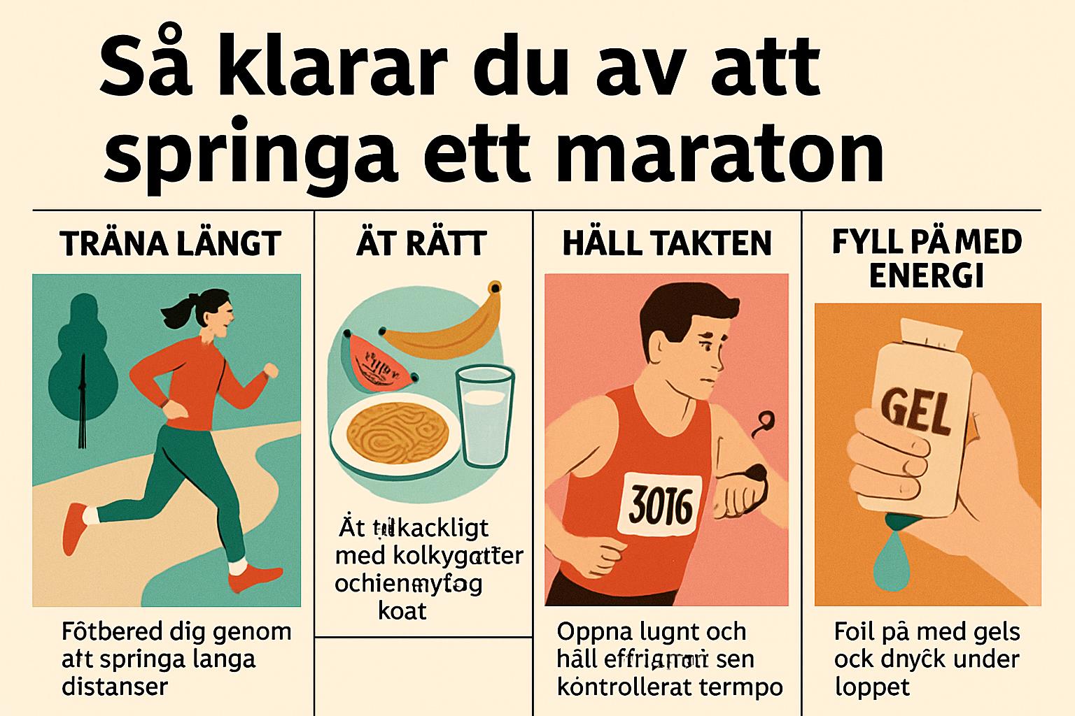 Så klarar du av att springa ett maraton