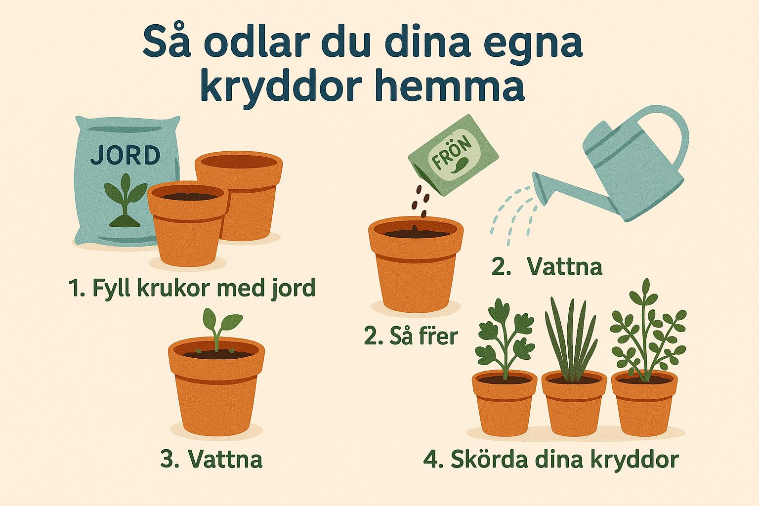 Så odlar du dina egna kryddor hemma