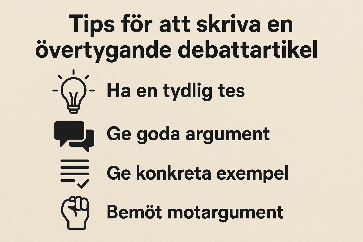 Tips för att skriva en övertygande debattartikel