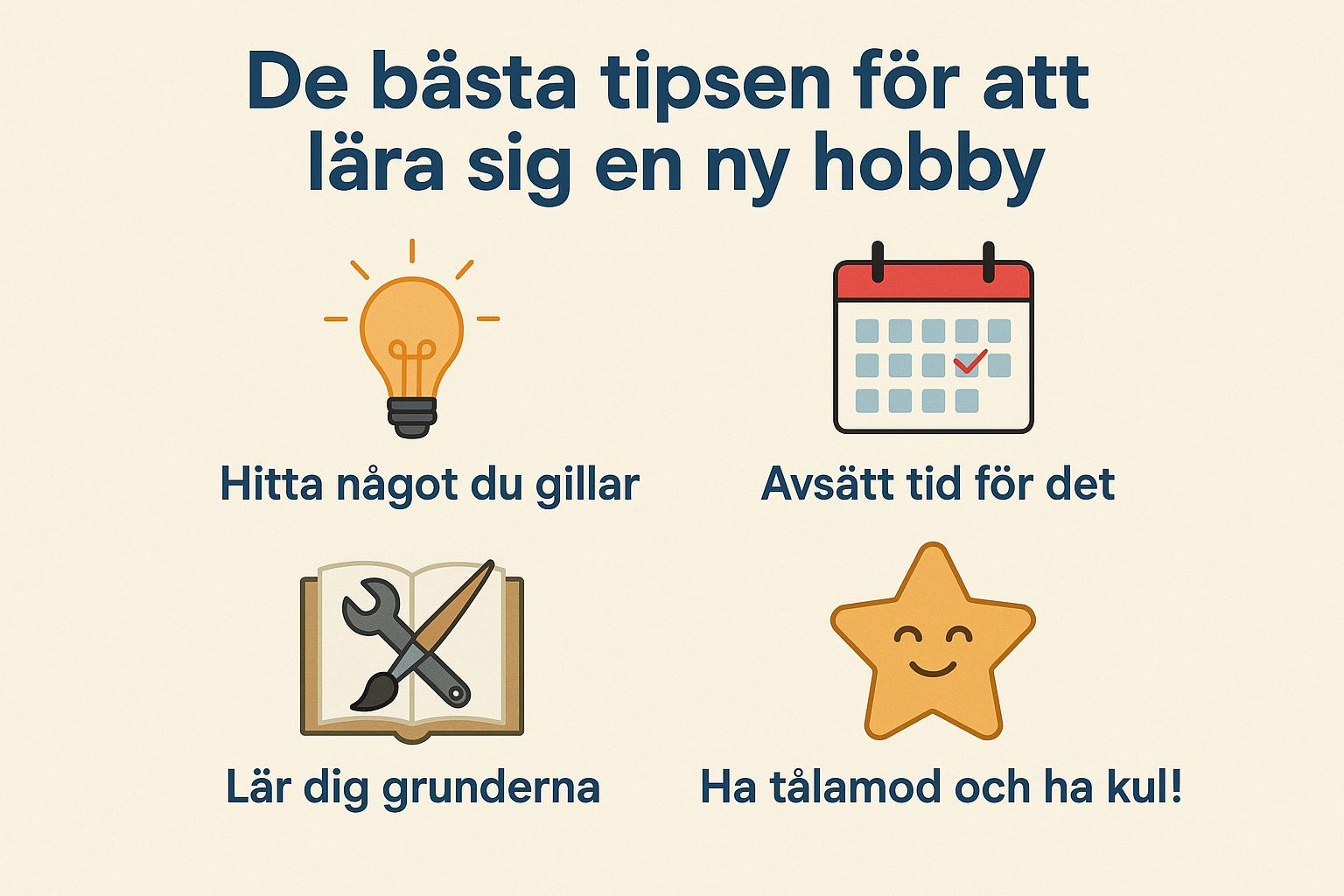 De bästa tipsen för att lära sig en ny hobby